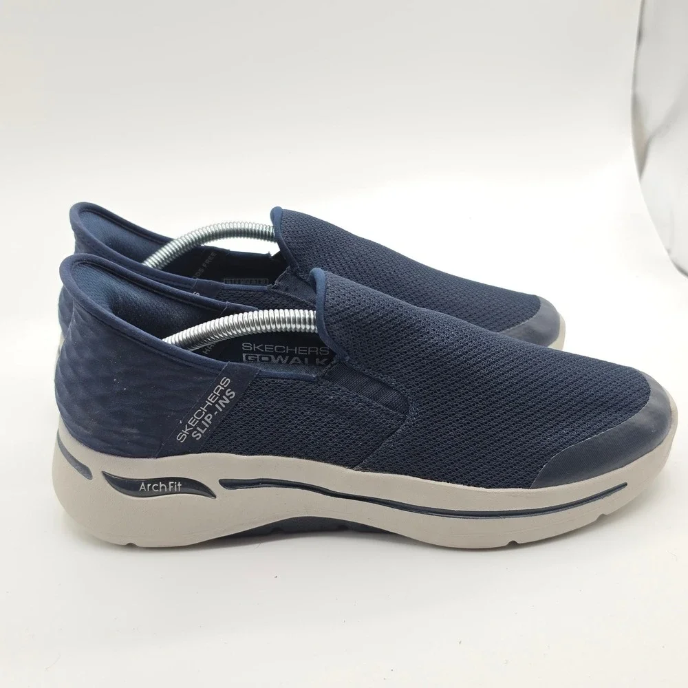 Skechers Shoes Mens 10 GoWalk Arch Fit Slip-Ins Navy Walk Hands-Free 216259